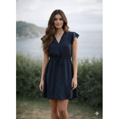 Robe Courte à Pois – Taille L (Seconde main) Robe Courte à Pois – Taille L (Seconde main)
